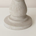 Tall Round Grey Hurricane Pillar Candle Holder - 34cm