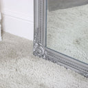 Tall Silver Ornate Bevelled Mirror 47cm x 142cm