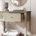Taupe 2 Drawer Console / Dressing Table - Hales Taupe Range