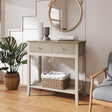 Taupe 2 Drawer Console / Dressing Table - Hales Taupe Range