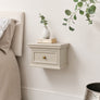 Taupe-Grey Wall Mounted Bedside Table - Daventry Taupe-Grey Range