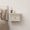 Taupe-Grey Wall Mounted Bedside Table - Daventry Taupe-Grey Range