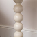 Taupe Painted Round Wooden Bobble Side Table - 45cm x 56.5cm