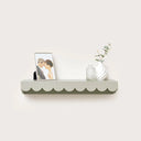Large Taupe Scalloped Wall Storage Shelf - 61cm