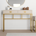 Taupe Two Drawer Console / Dressing Table - Elle Stone Range