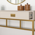Taupe Two Drawer Console / Dressing Table - Elle Stone Range