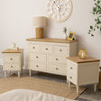 Taupe &amp; Wooden 7 Drawer Chest of Drawers &amp; Pair of Two Drawer Bedside...