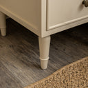Taupe &amp; Wooden Two Drawer Bedside Table - Claudia Range