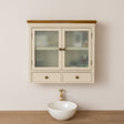 Taupe & Wooden Wall Cabinet with Drawers - Claudia Range