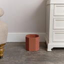 Terracotta Pink Wooden Octagonal Edge Waste Paper Bin