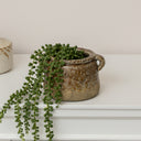 Textured Multitonal Neutral Ceramic Glazed Planter - 15cm
