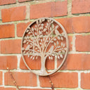 Textured Stone Tree Detail Garden Wall Art - 30cm