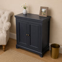 Two Door Shoe Cabinet With 3 Shelves - Daventry Navy Black Range