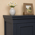 Two Door Shoe Cabinet With 3 Shelves - Daventry Navy Black Range