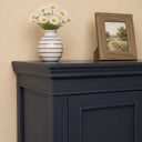 Two Door Shoe Cabinet With 3 Shelves - Daventry Navy Black Range