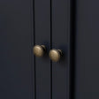 Two Door Shoe Cabinet With 3 Shelves - Daventry Navy Black Range