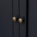 Two Door Shoe Cabinet With 3 Shelves - Daventry Navy Black Range