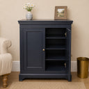 Two Door Shoe Cabinet With 3 Shelves - Daventry Navy Black Range