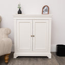 Two Door Small Sideboard/Shoe Cabinet with Two Shelves - Daventry Ivory Range