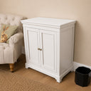 Two Door Small Sideboard/Shoe Cabinet with Two Shelves - Daventry Ivory Range