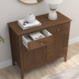 Two Door Two Drawer Sideboard - Hales Dark Wood Range