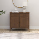 Two Door Two Drawer Sideboard - Hales Dark Wood Range