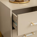 Two Drawer Bedside Table - Liana Taupe Range