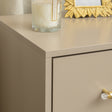 Two Drawer Bedside Table - Liana Taupe Range