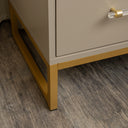 Two Drawer Bedside Table - Liana Taupe Range