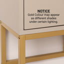 Two Drawer Bedside Table - Liana Taupe Range