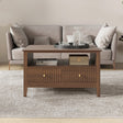 Two Drawer Coffee Table - Hales Dark Wood Range