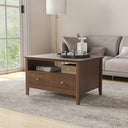 Two Drawer Coffee Table - Hales Dark Wood Range