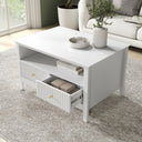 Two Drawer Coffee Table - Hales White Range
