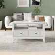 Two Drawer Coffee Table - Hales White Range