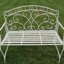 Vintage Cream Garden Bench