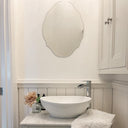 Vintage Frameless Bevelled Wall Mirror 38cm x 50cm