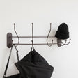 Vintage Hallway Clearance Bundle - Console Table, Matt Black Mirror, Antique Dark Bronze Wall Hooks and Pair of Gold Candle Sconces