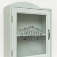 Vintage Style Sage Green Glass Fronted Wall Cabinet 54cm x 32cm