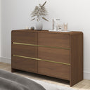 Walnut Brown 6 Drawer Chest of Drawer - Meridian Walnut Range
