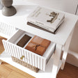 White 2 Drawer Console / Dressing Table - Hales White Range