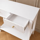 White 2 Drawer Console / Dressing Table - Hales White Range