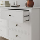 White 6 Drawer Chest of Drawers - Rowley White Range