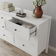 White 6 Drawer Chest of Drawers - Rowley White Range