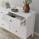 White 6 Drawer Chest of Drawers - Rowley White Range