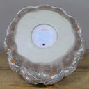 White and Orange Leaf Pattern Pumpkin Ornament