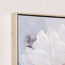 White &amp; Blue Peony Flower Gold Framed Wall Art - 40cm x 40cm