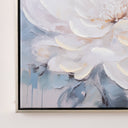 White &amp; Blue Peony Flower Gold Framed Wall Art - 40cm x 40cm