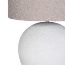 White &amp; Cream Stone Table Lamp with Shade