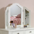 White Dressing Table &amp; Mirror Set - Victoria Range -Damaged second