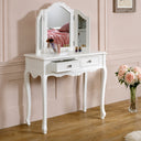 White Dressing Table & Mirror Set - Victoria Range - Damaged second